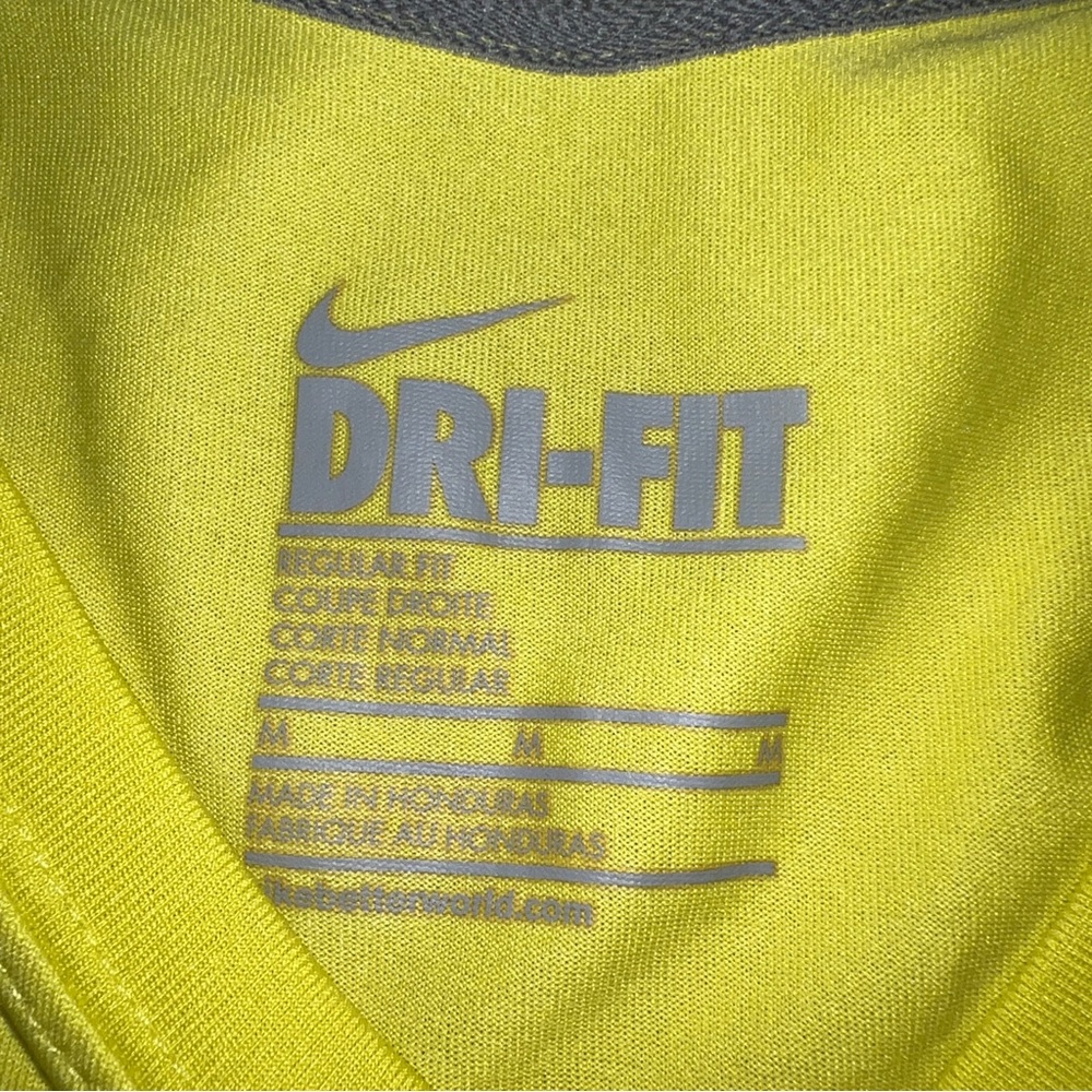 Nike Tank Top Womens M Medium Neon Training Workout Gym Swoosh Logo Dri-Fit